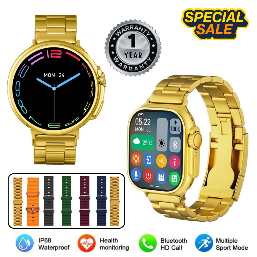 Golden Smartwatches Combo-Seven Straps